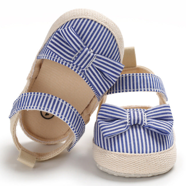 MOANA Striped Bowtie Sandals