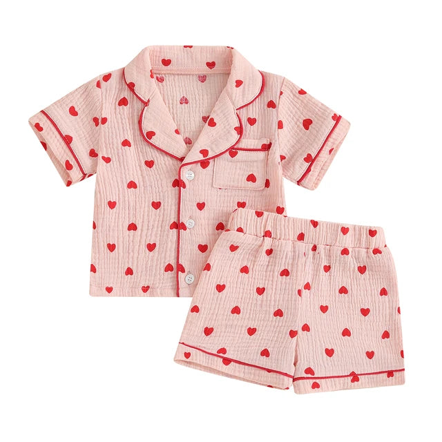 HEARTS Muslin Pyjamas