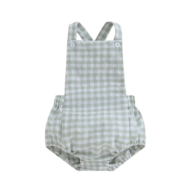 PAULINA Checkered Romper