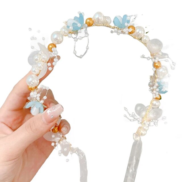 FLOWERS & PEARLS Wreath