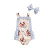 RABBIT Ruffle Romper with Headband