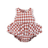 POLLY Checkered Ruffle Romper