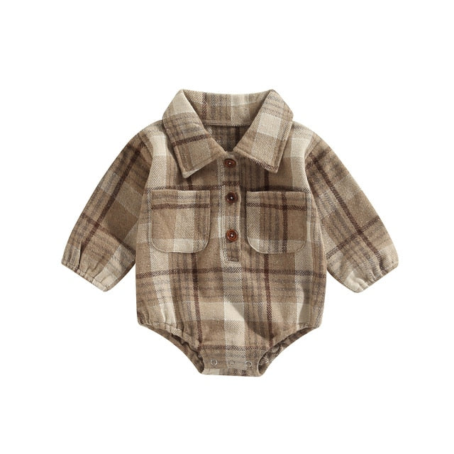 LOGAN Plaid Onesie