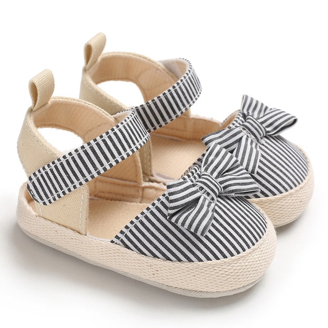 MOANA Striped Bowtie Sandals