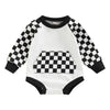 RACER Checkered Long-Sleeve Onesie