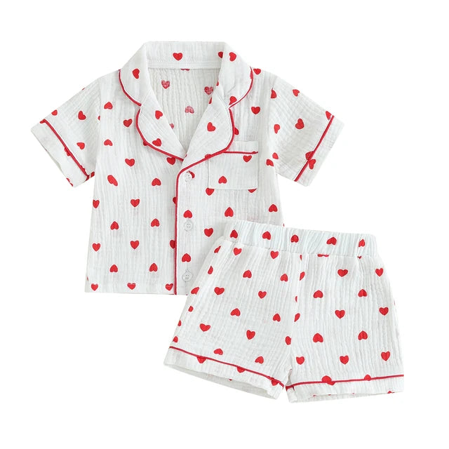 HEARTS Muslin Pyjamas