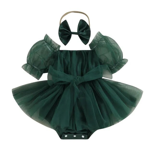 JOSEPHINE Tulle Romper Dress with Headband
