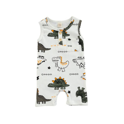DINOSAUR Ribbed Summer Jumpsuit