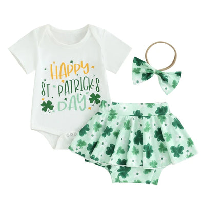 HAPPY ST. PATRICK'S DAY Outfit with Headband