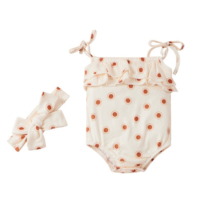 INDIAN SUMMER Ruffle Romper with Headband