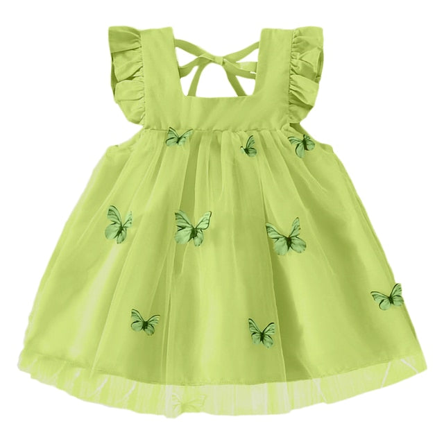 BUTTERFLY Tulle Summer Dress Green / 12-18 months BUTTERFLY Tulle Summer Dress Green / 12-18 months