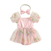 SPRING BLOSSOM Tulle Romper with Headband