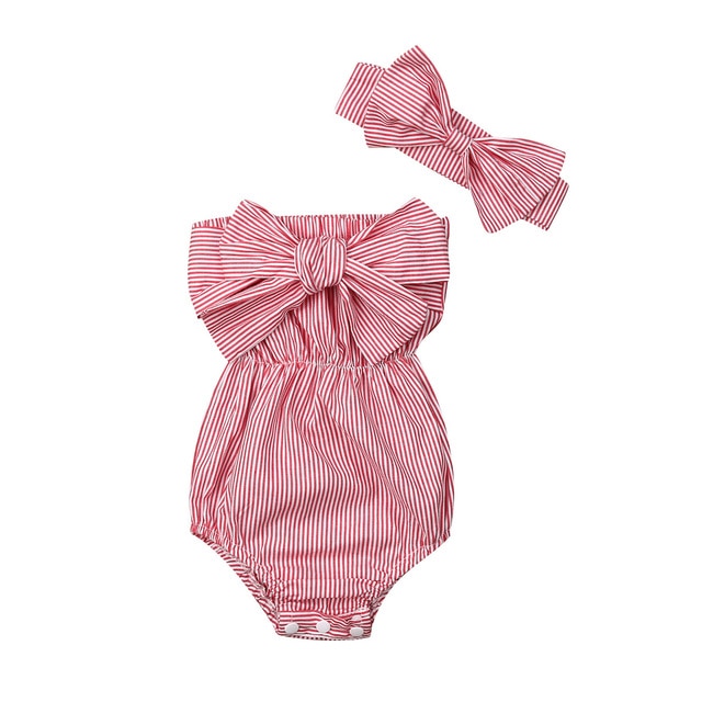 MARLY Bowtie Romper with Headband