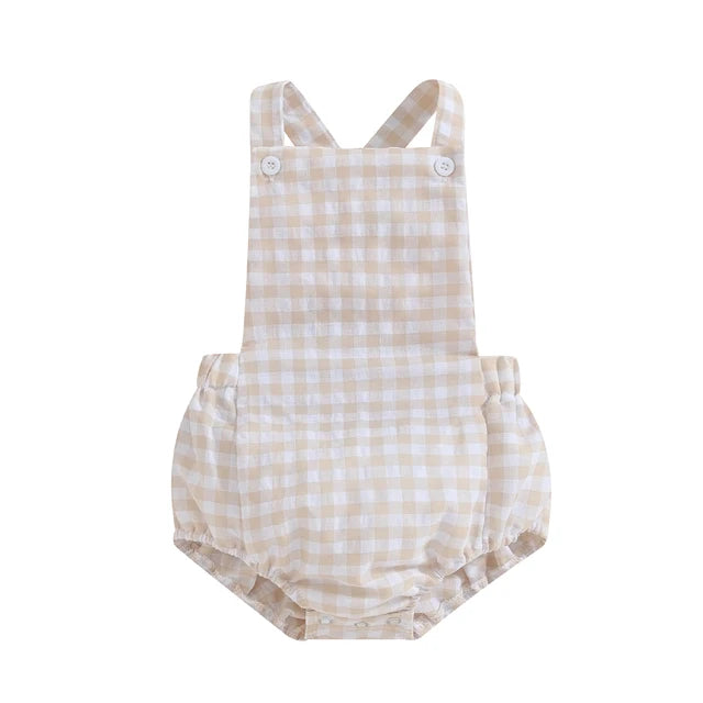 PAULINA Checkered Romper