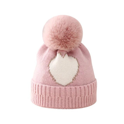 BIG HEART Pompom Beanie