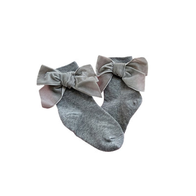 PAULINE Velvet Bowtie Socks