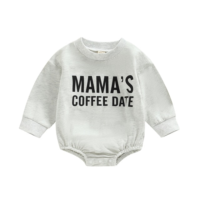 MAMA'S COFFEE DATE Long-Sleeve Onesie