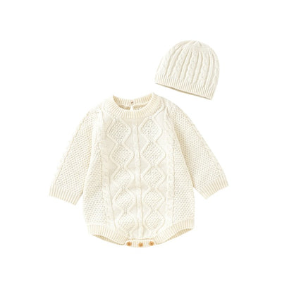 COVE Knitted Romper with Beanie