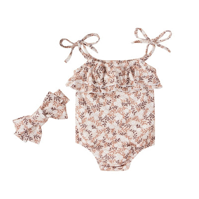 INDIAN SUMMER Ruffle Romper with Headband