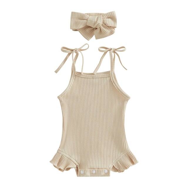 SOPHIE Summer Ruffle Onesie with Headband