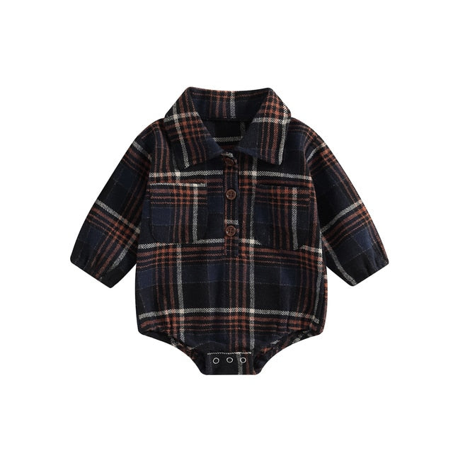 LOGAN Plaid Onesie