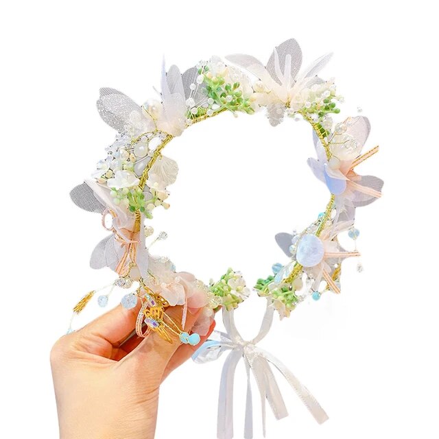 FLOWERS & PEARLS Wreath