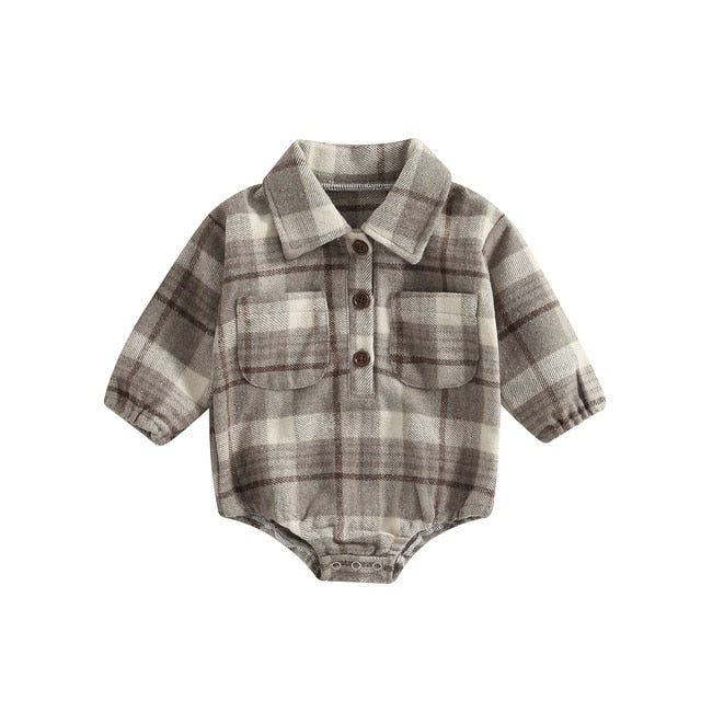 LOGAN Plaid Onesie