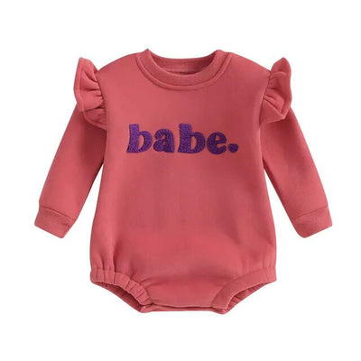 BABE Ruffle Long-Sleeve Onesie