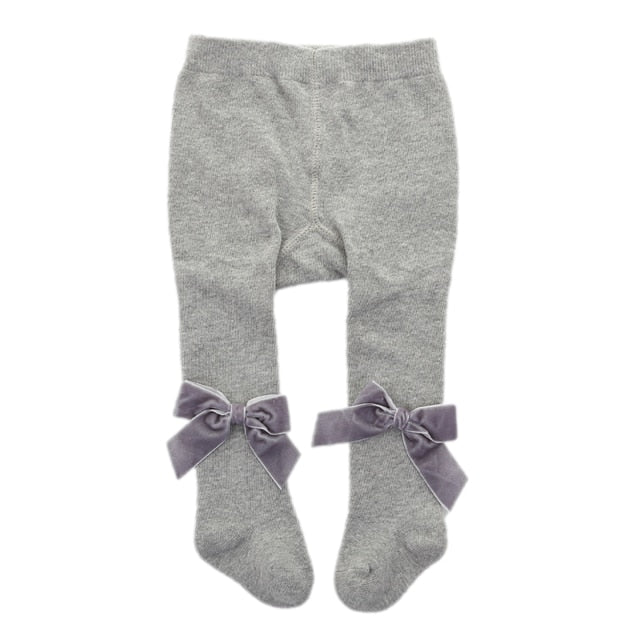 VELVET BOW Tights